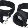 Wrist & Thigh Cuffs BDSM Restraints Set -Black