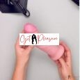 8.5 Inches Curved Realistic Strapon Penis Dildo -Flesh