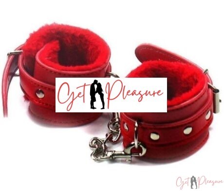 Luxury Red Hand Cuff For SM Sex Play Tools