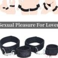 Wrist & Thigh Cuffs BDSM Restraints Set -Black