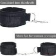 Wrist & Thigh Cuffs BDSM Restraints Set -Black