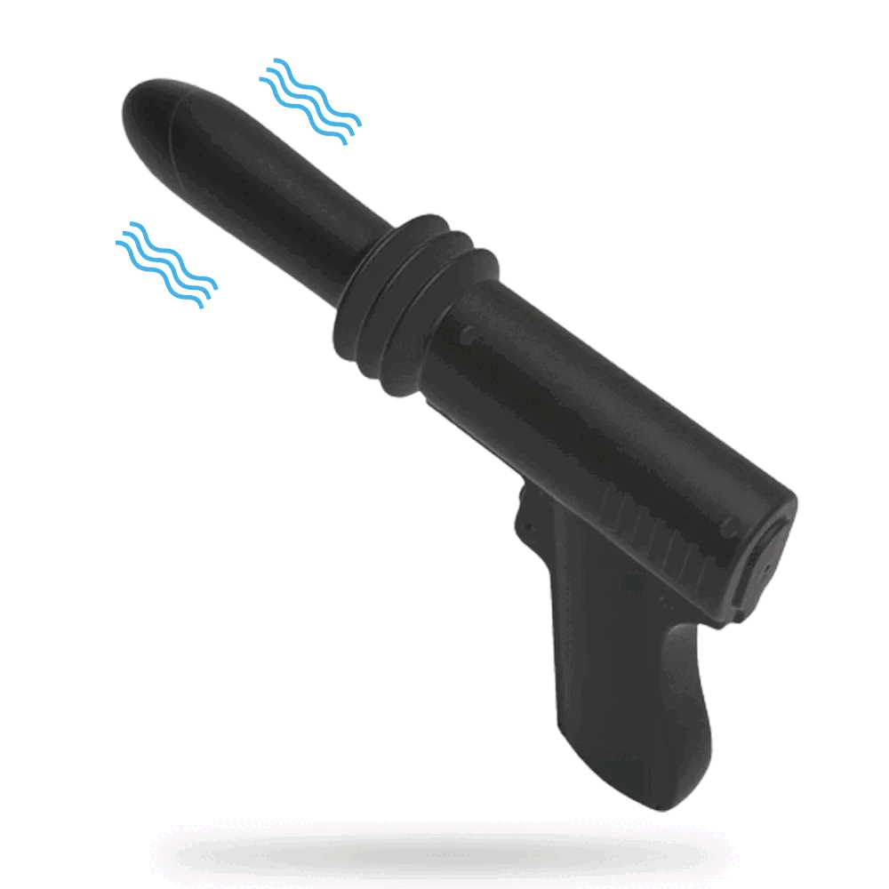 Black Pistol Automatic Telescopic Gun Sex Machine