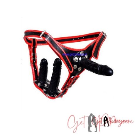 Black 3 Dildos Strap-On with Unforgettable Experience Getpleasure