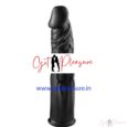 1 Inch Extender Length Black Penis Sleeve 7.5 inches