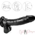 7.48 inch black Realistic dildo With Strong Suction Cup