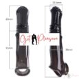 Black Bigger Penis Extender Girth Enhancer Horse Realistic Sleeve For Men