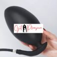 1st Quality Black Inflatable anal plug Dual Layer Silicone