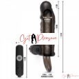 Black Penis Extender Sleeve with Vibrator and Testicle Cock Ring For Men