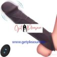 Black Penis Sleeve Remote Control Vibration For Men