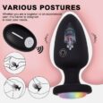 10 Frequency Black Anal Vibrator Prostate Massager Plug Anal Butt Plug