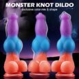 3 In 1 Monster Dog Dildo Knot Squirting Animal Ejaculating Dildo with 10 Modes Vibration