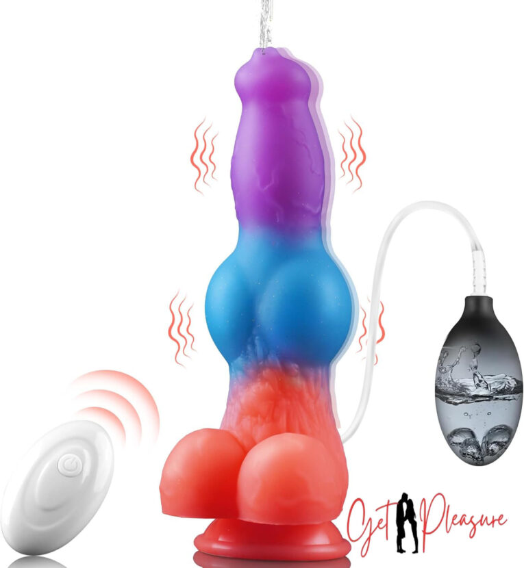 10 inches Dog Knot Dragon Vibrating & Squirting Dildo