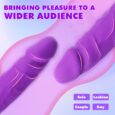 2 in 1 Dual Head Vibrating Purple Penis dildo For Lesbian sex Toys With Remote