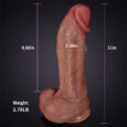 11 Inches Lifelike Premium Liquid Silicone Dildo
