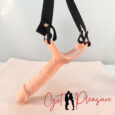 Hollow Strap On Harness Dildo For Men Beige