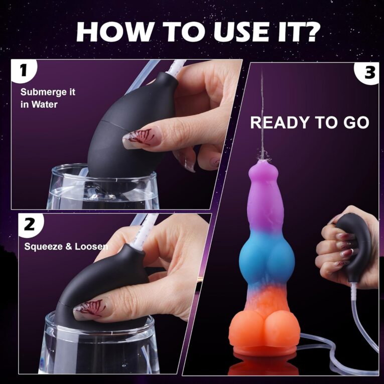Multiple colour Dog Knot Dragon Vibrating & Squirting Dildo india