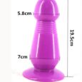 7.9 Inches Huge Mushroom Shape Anal Buttplug Dildo Purple