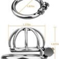 Super Small Short Cage Ring Lock Stainless Steel Male Chastity Device