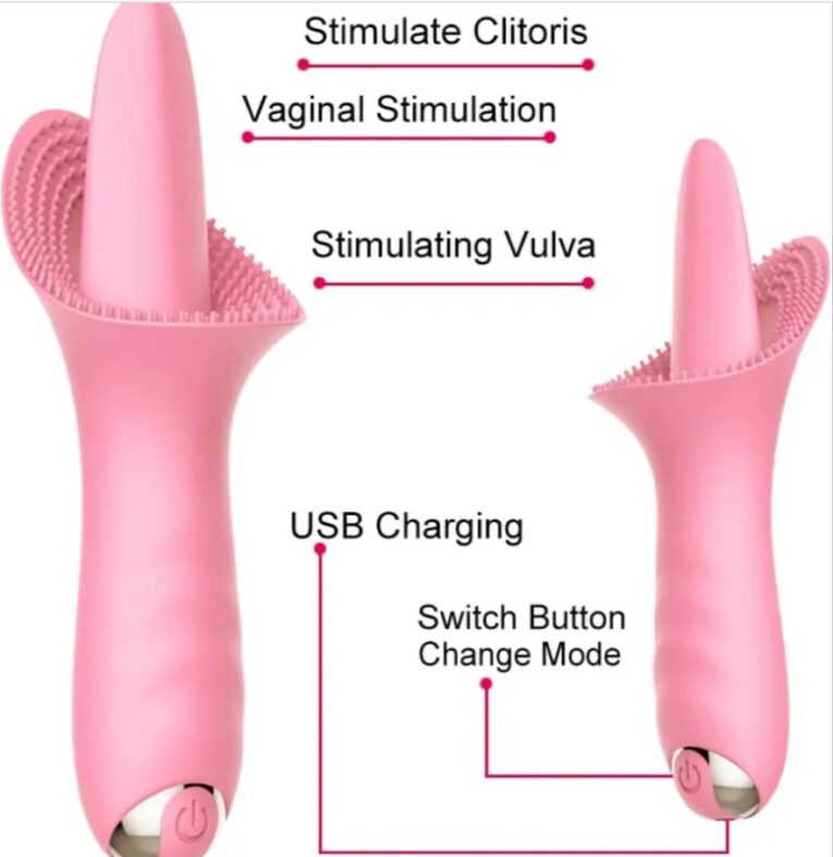 Usb Charging Automatic Vibrator Stimulation Tongue Shape Waterproof Silicone Couple sex tools India