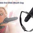 Black Double Head Full Silicone Lockable Penis Mouth Gag BDSM Bondage Sex toys