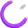 2 in 1 Dual Head Vibrating Purple Penis dildo For Lesbian sex Toys With Remote