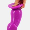 7.9 Inches Huge Mushroom Shape Anal Buttplug Dildo Purple