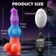 3 In 1 Monster Dog Dildo Knot Squirting Animal Ejaculating Dildo with 10 Modes Vibration