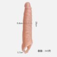 12 Inches Big Reusable Penis Sleeve Extender Realistic Textured For Men