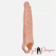 12 Inches Big Reusable Penis Sleeve Extender Realistic Textured For Men