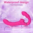 Double Ended Strapless Dual Motor G-spot Clitoris & Anal Triple Stimulation For Both Men and Women