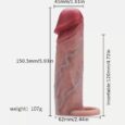 5.93 Inches Liquid Silicone Realistic Male Reusable Condom Sleeve Bigger Girth Enhancer