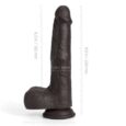 8 Inch Black Thrusting Vibrating Realistic Dildo with Strong suction cup Hands Free Sex