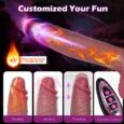10 Inches High Speed Heating Thrusting Realistic Dildo Vibrator Remote Control Strong Suction Cup