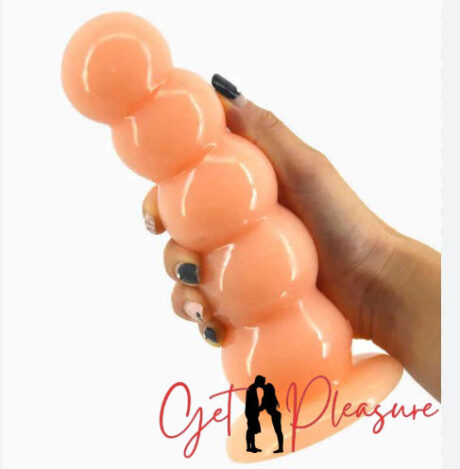 5 Beads Anal Beads Thick Anal Plug with Strong Suction Cup Skin Color