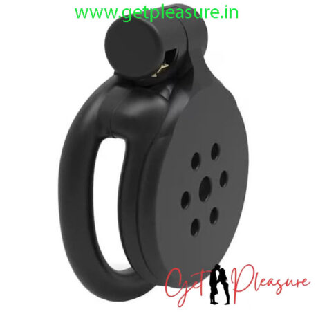 Black Flat Chastity Cage 3D Printed with 4 Rings Cage for Men