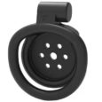 Black Flat Chastity Cage 3D Printed with 4 Rings Cage for Men