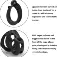 The Cobra 6.0 Male Chastity Device Upgraded Black Resin Nub Chastity Cage For Men