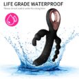 Black Three in one Silicone anal, vaginal and clitoral vibrator For Women