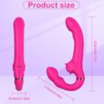 Double Ended Strapless Dual Motor G-spot Clitoris & Anal Triple Stimulation For Both Men and Women