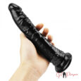 8 Inch black Penis Dildo With Suction Cup Hands Free Masturbator For Women