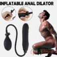 Black Realistic Huge Inflatable Anal Dildo Pump Penis Sex Toy