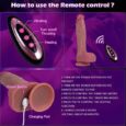 10 Inches High Speed Heating Thrusting Realistic Dildo Vibrator Remote Control Strong Suction Cup