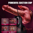 5 In1 Heating & Licking Vibrating Rotating Automatic Thrusting Realistic Dildo Vibrator