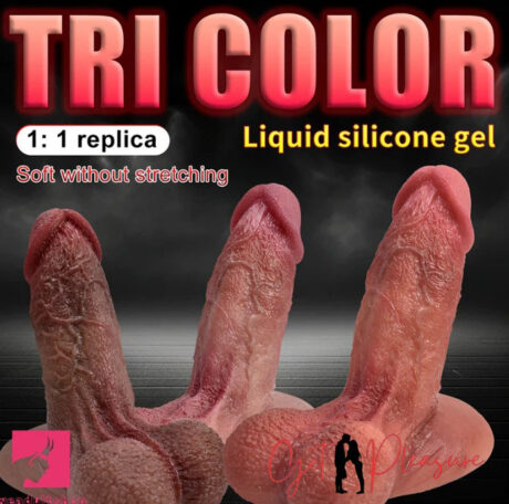 8.46 Inches Liquid Silicone Ultra Real Lifelike Dildos For Women