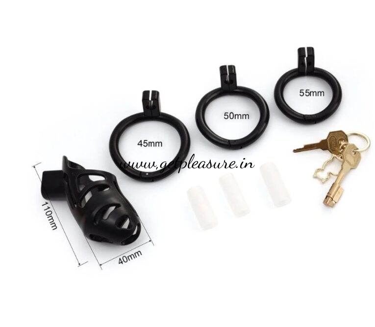 Male Chastity Cage Device Black Sex Toys India