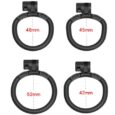 Black Flat Chastity Cage 3D Printed with 4 Rings Cage for Men