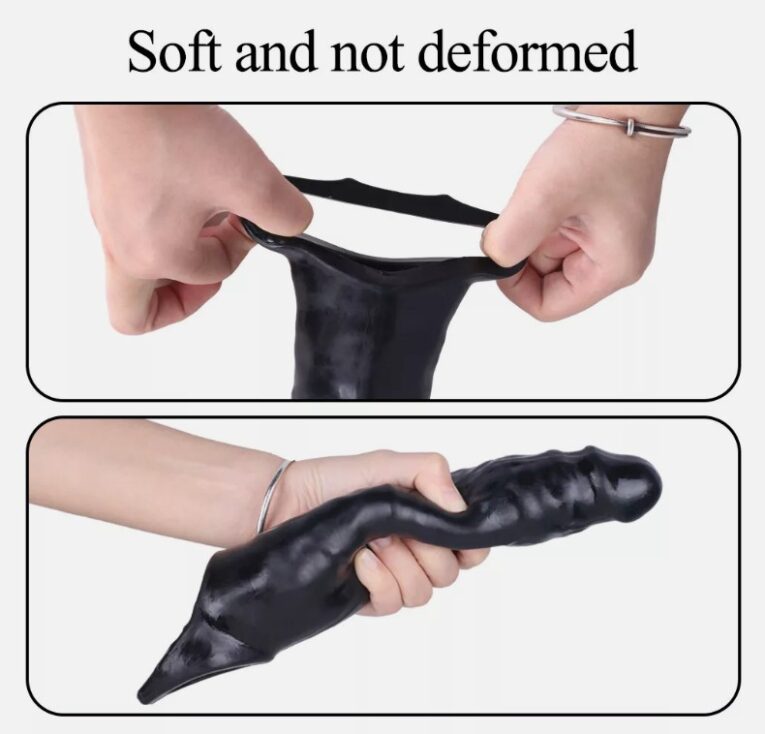 Mega Huge Penis Extender Sleeve For Men Black
