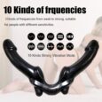 Black Vibrator Remote Control Double Penetration Strapless Strapon Dildo Vibrator  Sex Toys for Women Lesbian Couples