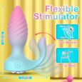 Colorful Crystal Diamond Dual Motors Anal Toys Vibrating Butt Plug Female Sex Toy