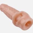 12 Inches Big Reusable Penis Sleeve Extender Realistic Textured For Men